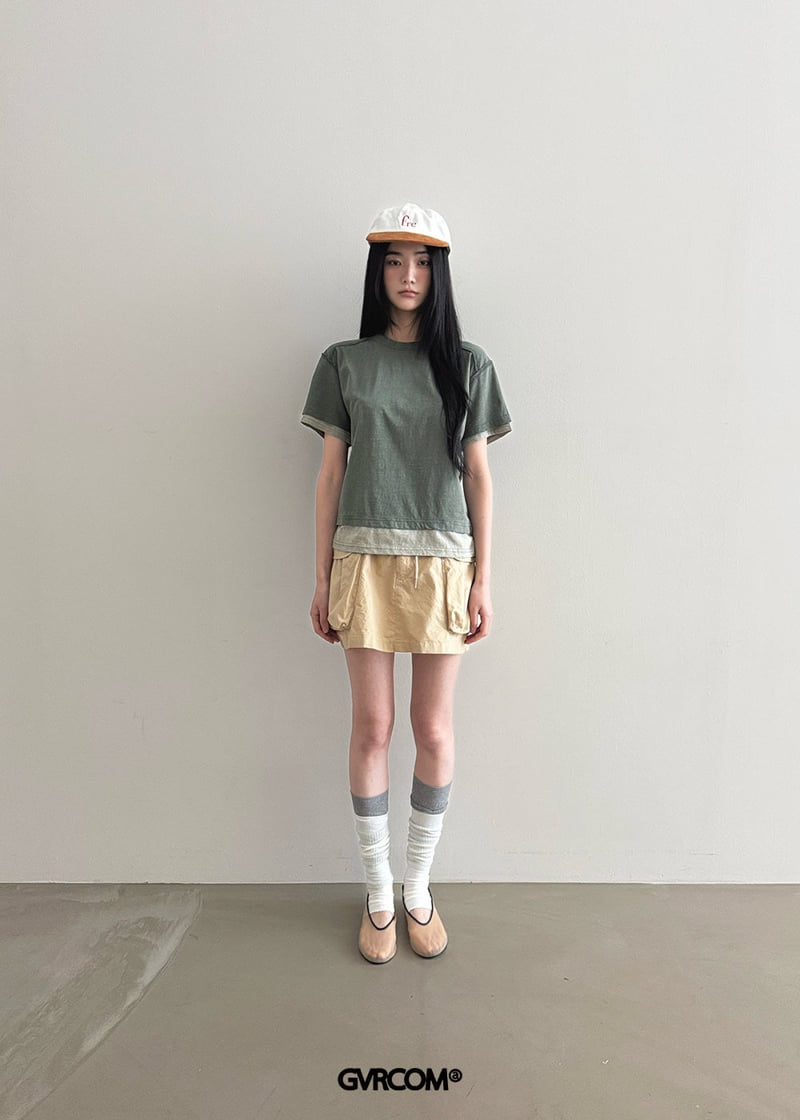 Gavara Market - Korean Women Fashion - #womensfashion - Ale Layered Short Sleeve Tee - 2
