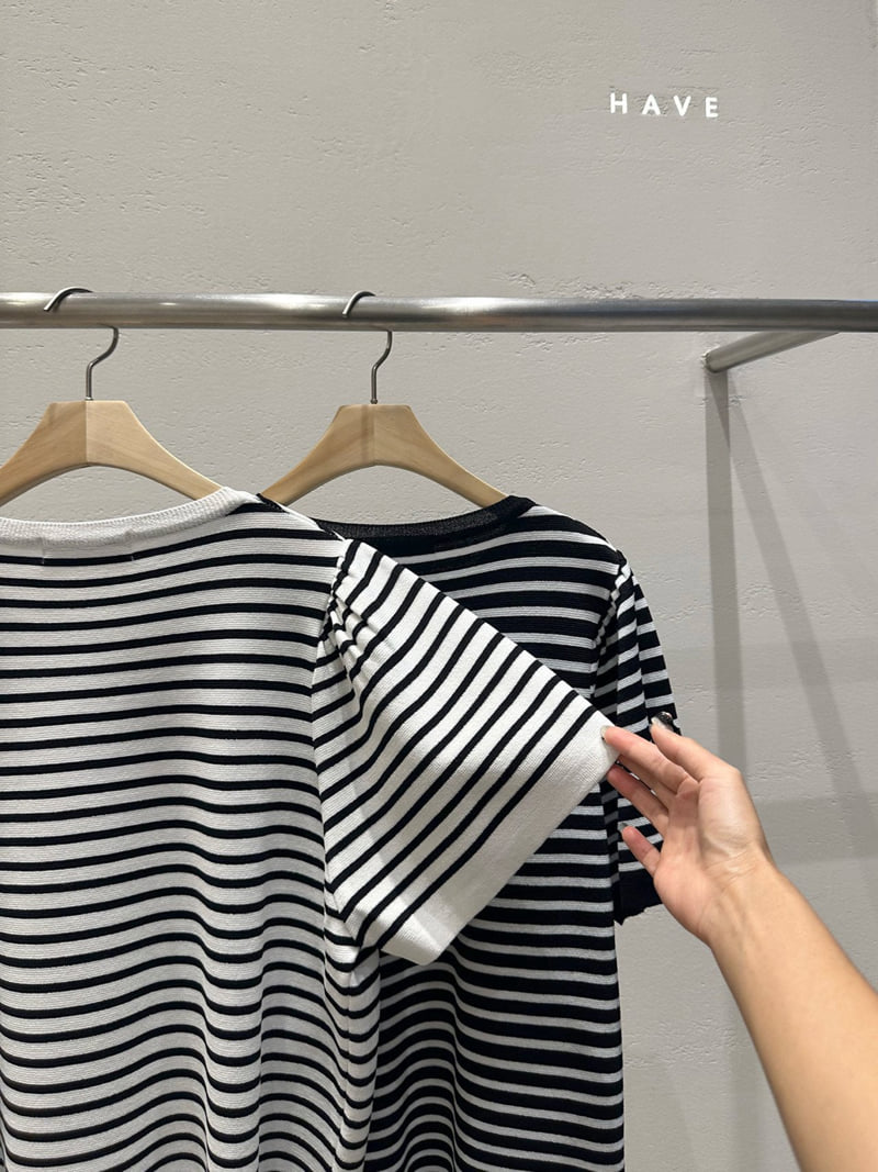 Have - Korean Women Fashion - #pursuepretty - Striped Shirring Knit - 5