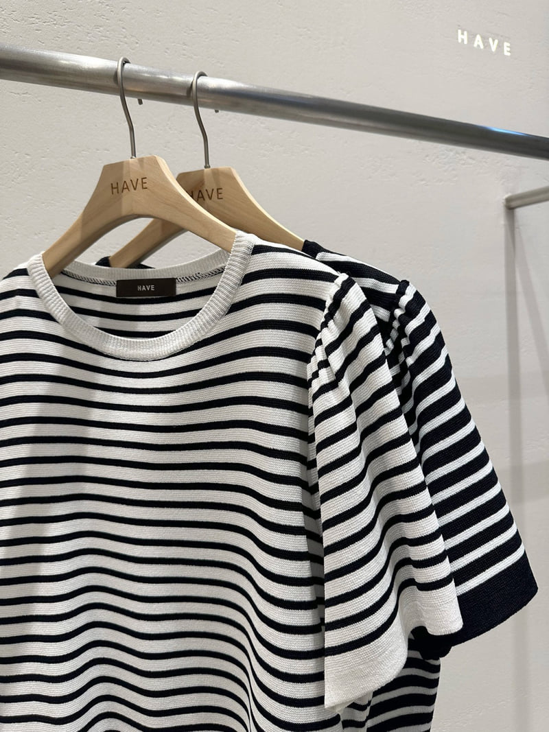 Have - Korean Women Fashion - #vintageinspired - Striped Shirring Knit - 3