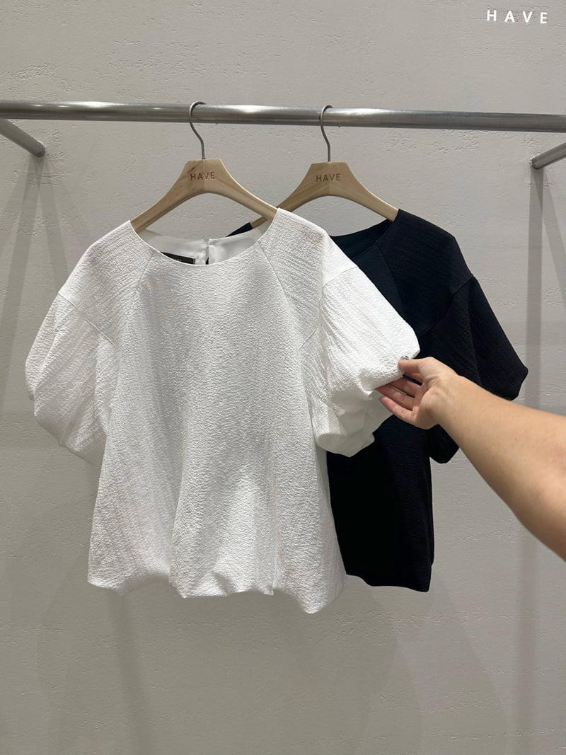 Have - Korean Women Fashion - #vintageinspired - Blanc Puff Blouse
