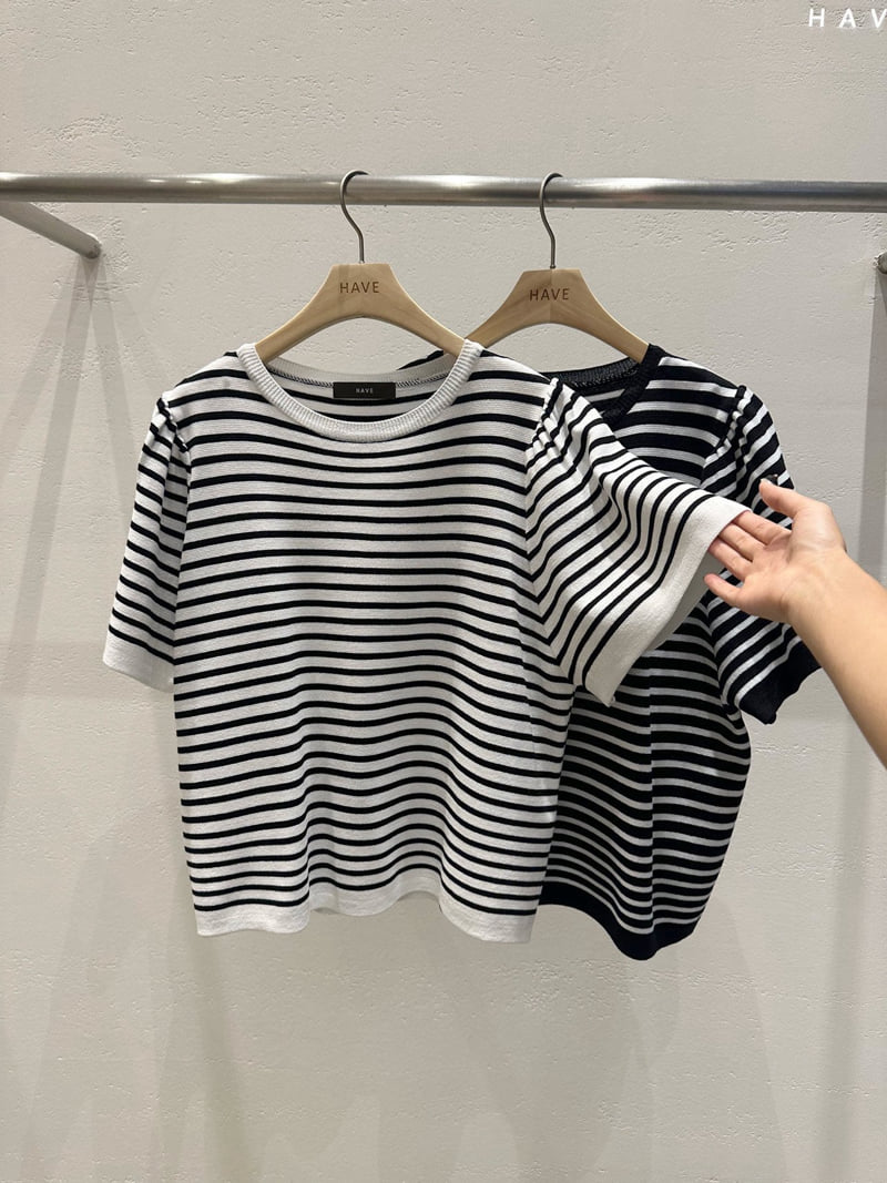 Have - Korean Women Fashion - #womensfashion - Striped Shirring Knit - 2