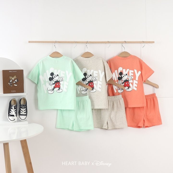 Heart Baby - Korean Children Fashion - #childrensboutique - Thumbs Up M Short Sleeve Set - 5