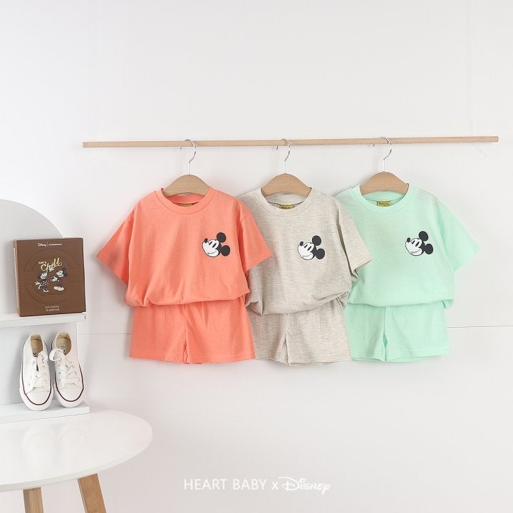 Heart Baby - Korean Children Fashion - #toddlerclothing - Thumbs Up M Short Sleeve Set - 2
