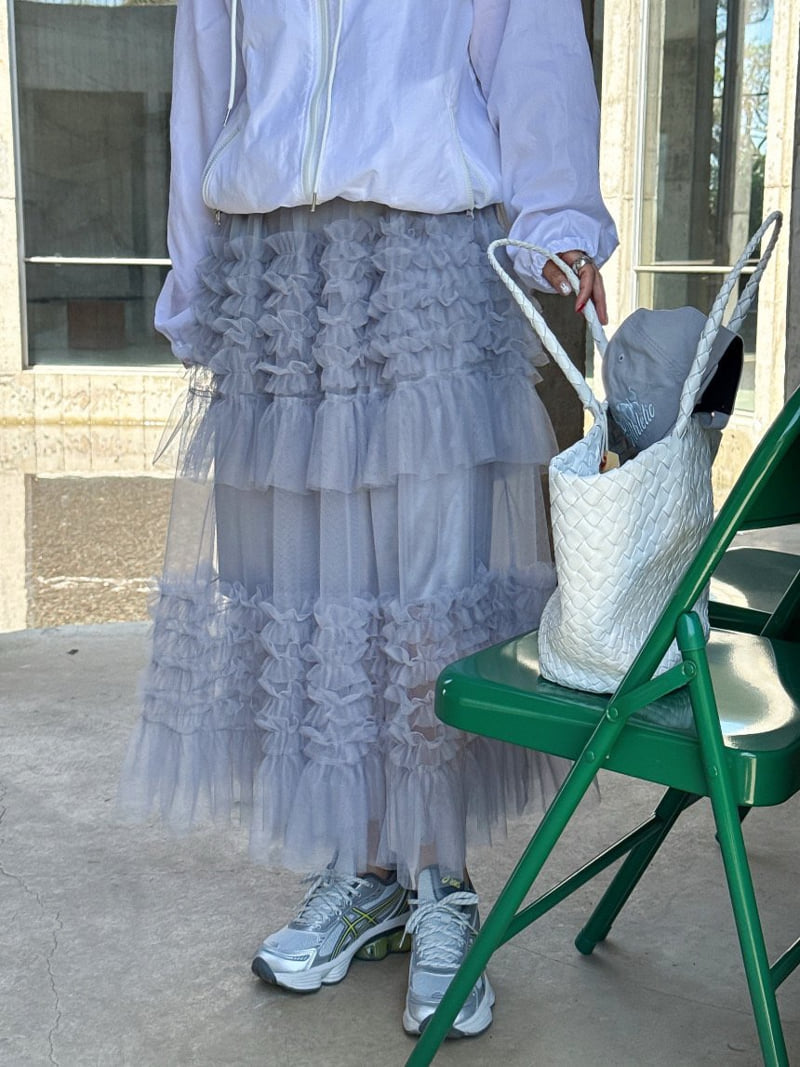 Heil - Korean Women Fashion - #momslook - Shiny Frill Skirt - 12