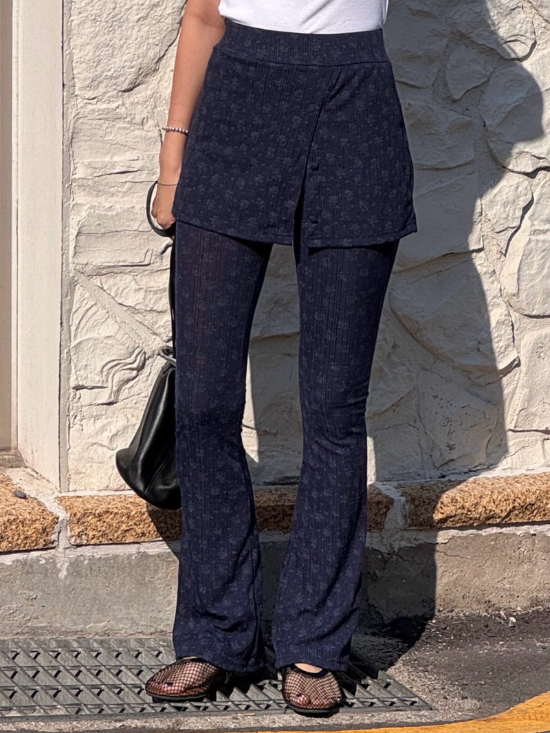 Heil - Korean Women Fashion - #momslook - Floral Layered Pants - 6