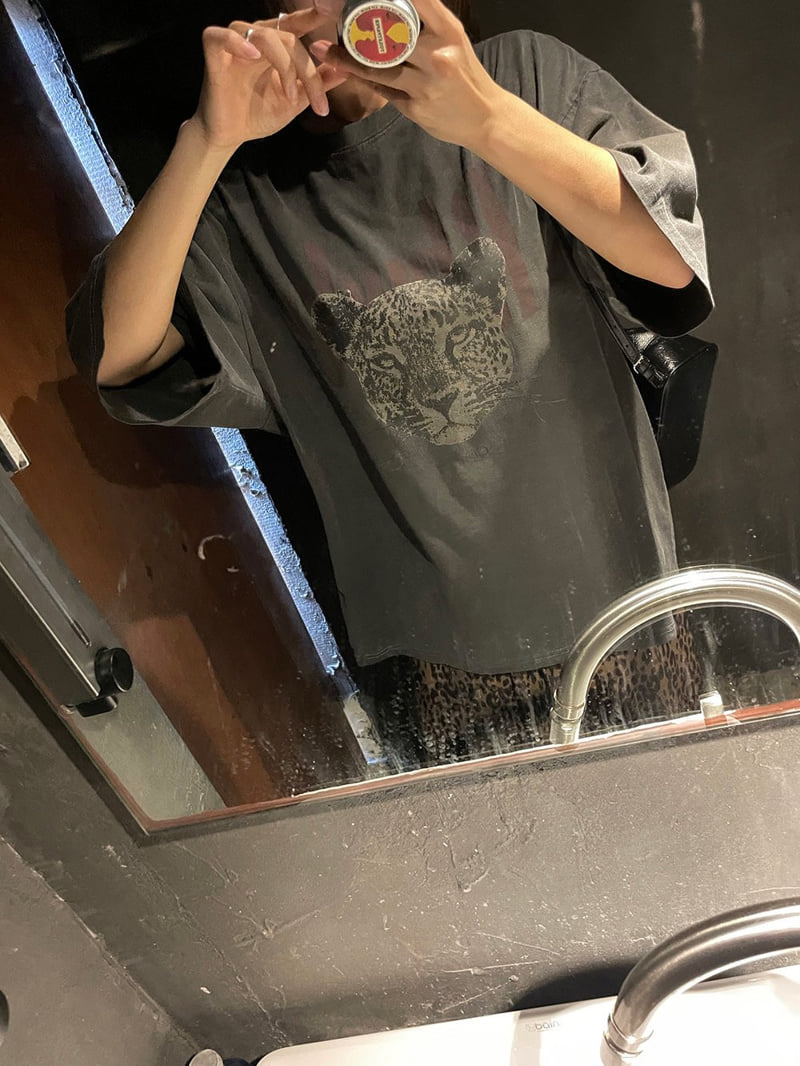 Heil - Korean Women Fashion - #momslook - Pig Cheetah Tee - 3