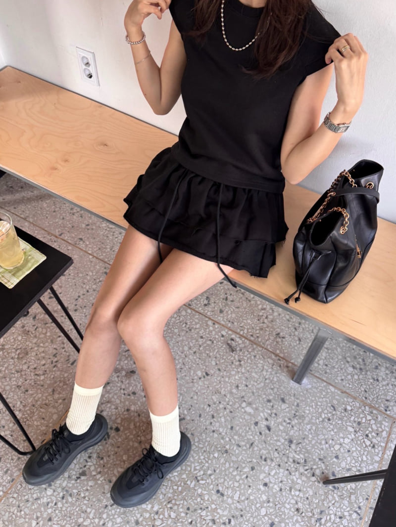 Heil - Korean Women Fashion - #momslook - Terry Frill Skirt - 12