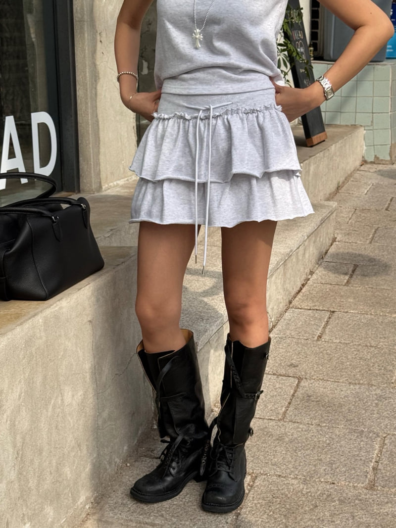 Heil - Korean Women Fashion - #thelittlethings - Terry Frill Skirt - 4