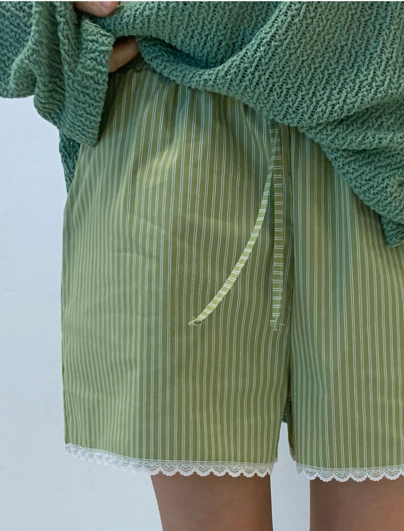 Heil - Korean Women Fashion - #thelittlethings - Lace Stripe Pants - 9