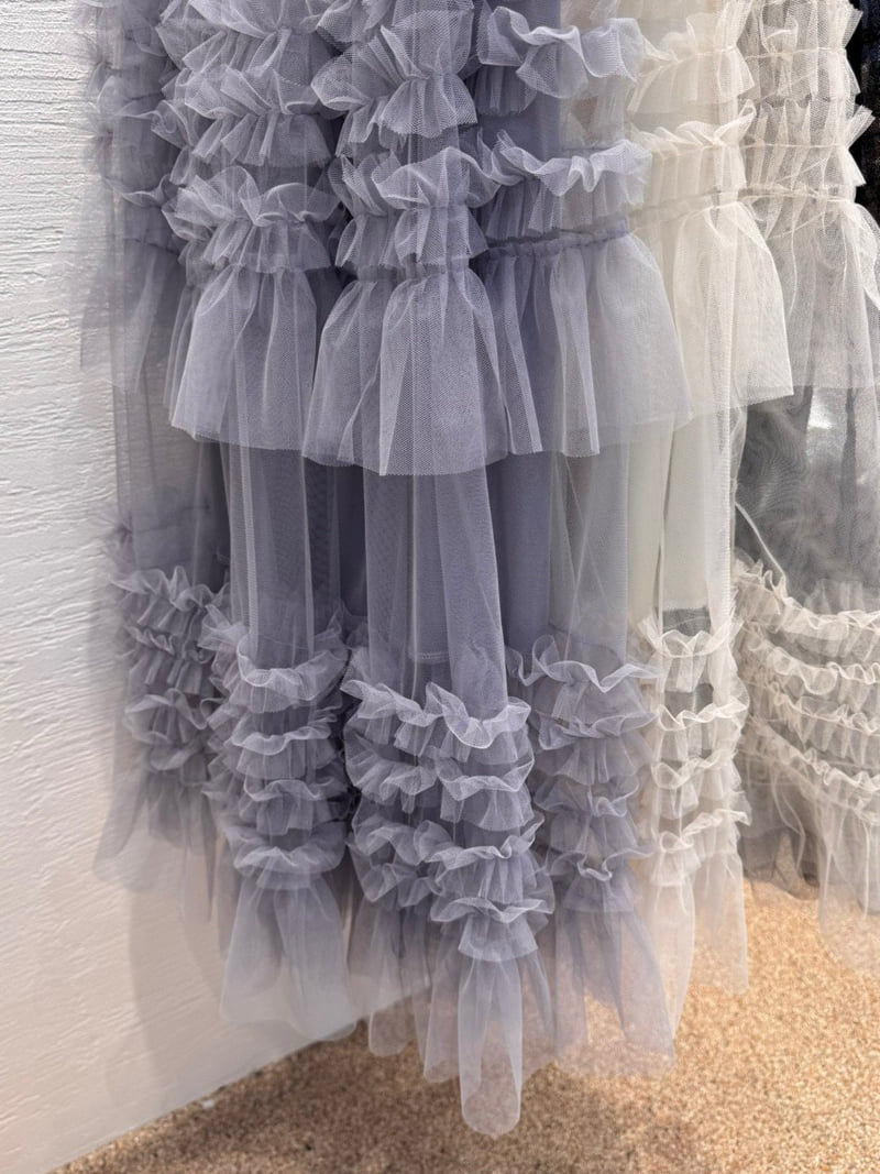 Heil - Korean Women Fashion - #womensfashion - Shiny Frill Skirt - 3