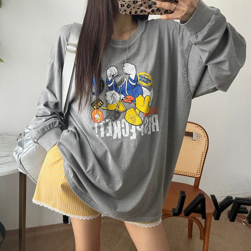 Heil - Korean Women Fashion - #womensfashion - Pig Donald Tee - 12