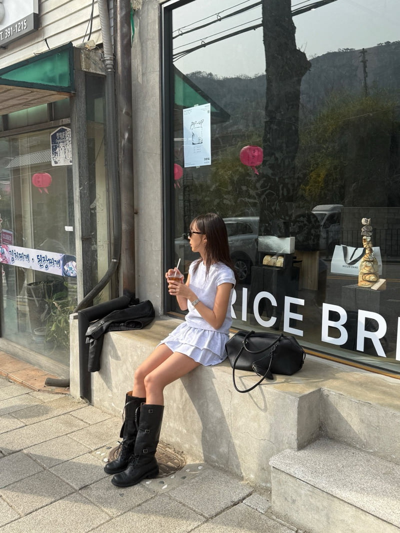 Heil - Korean Women Fashion - #womensfashion - Terry Frill Skirt - 5