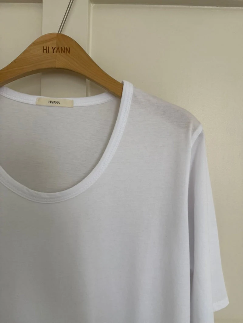 Hiyann - Korean Women Fashion - #romanticstyle - Lisa Cotton Tee - 3