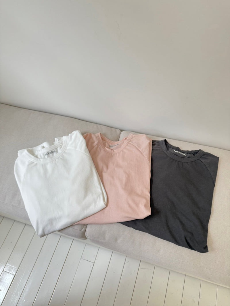 Hiyann - Korean Women Fashion - #womensfashion - Raglan Long Sleeve Tee - 9