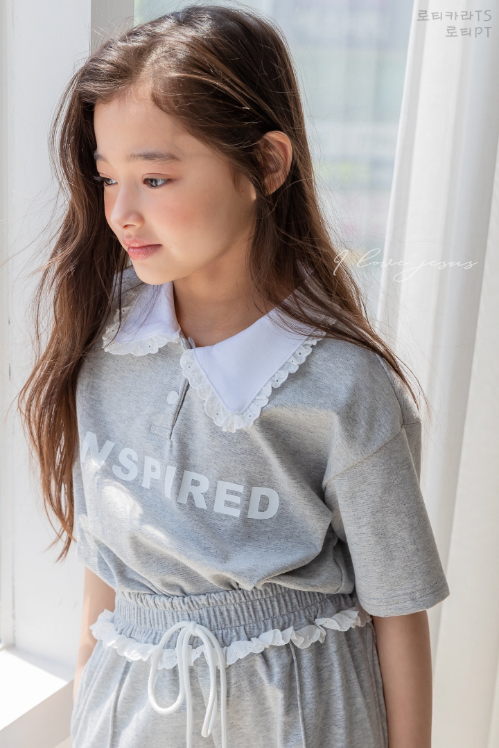 I Love Jesus - Korean Children Fashion - #childofig - Roti Collar Tee