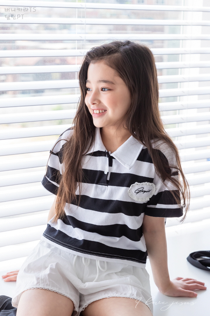 I Love Jesus - Korean Children Fashion - #kidsstore - Bunny Crop Collar Tee