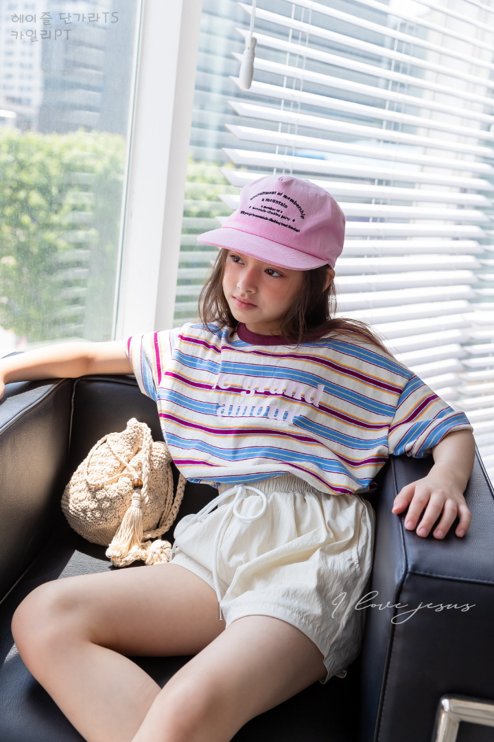 I Love Jesus - Korean Children Fashion - #kidzfashiontrend - Hazel Striped Tee - 10