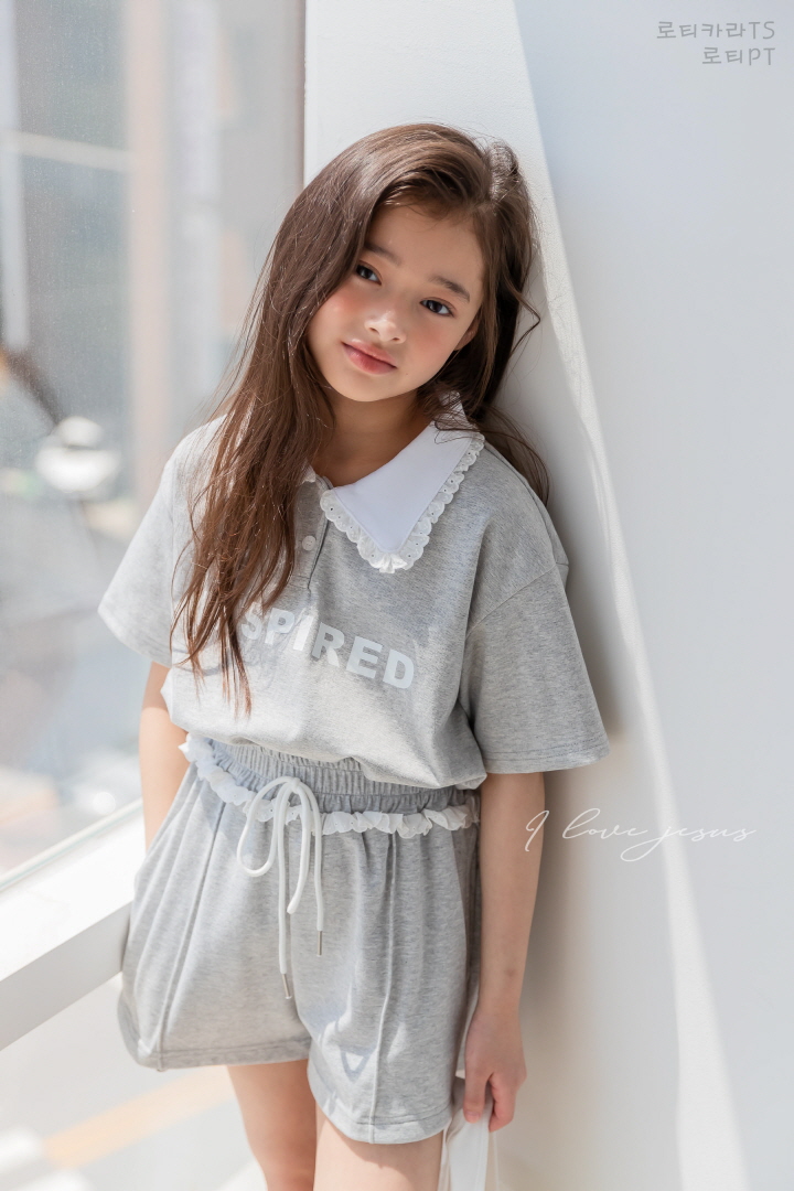 I Love Jesus - Korean Children Fashion - #magicofchildhood - Roti Collar Tee - 12