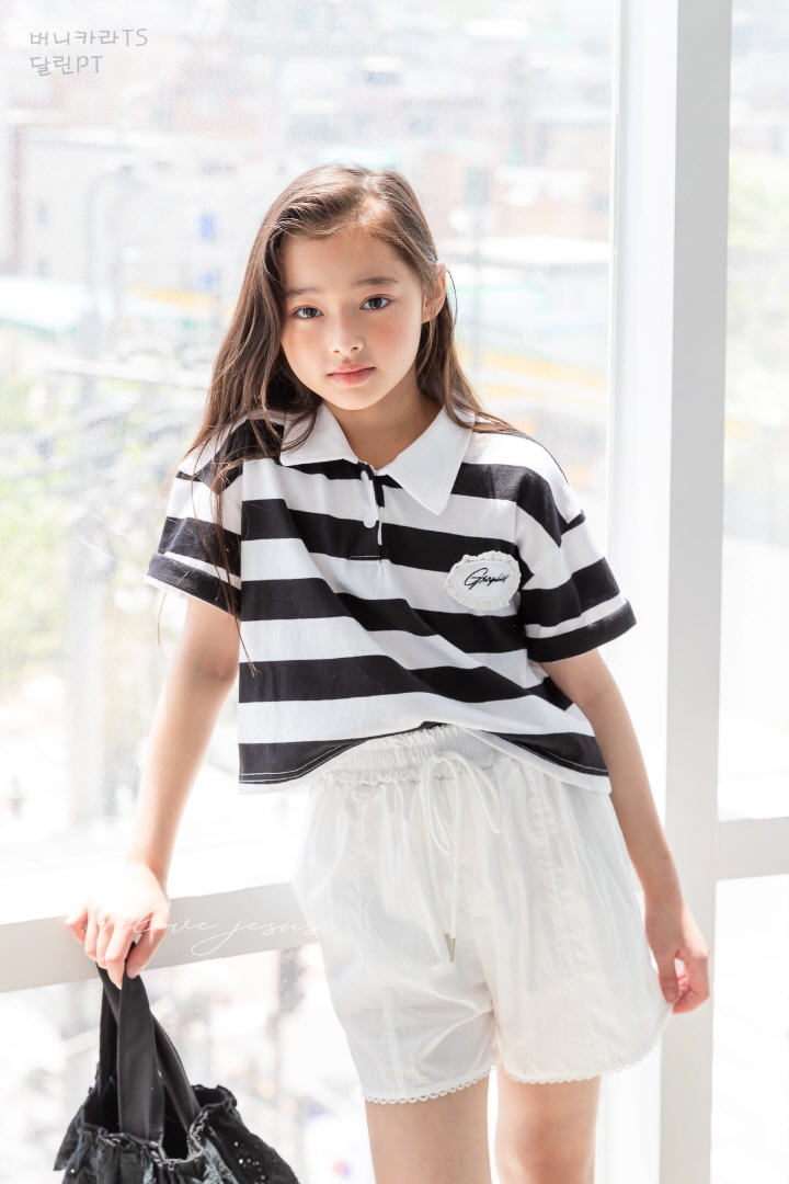 I Love Jesus - Korean Children Fashion - #minifashionista - Bunny Crop Collar Tee - 6
