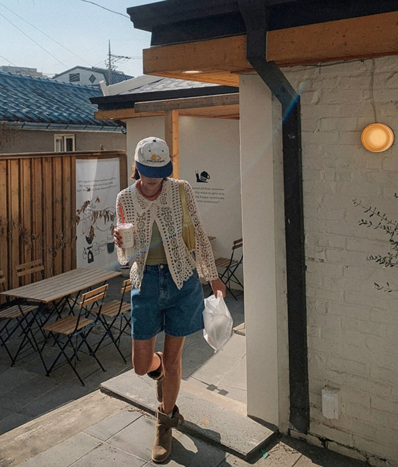I'm here - Korean Women Fashion - #pursuepretty - Pintuck Flare Denim Shorts - 2