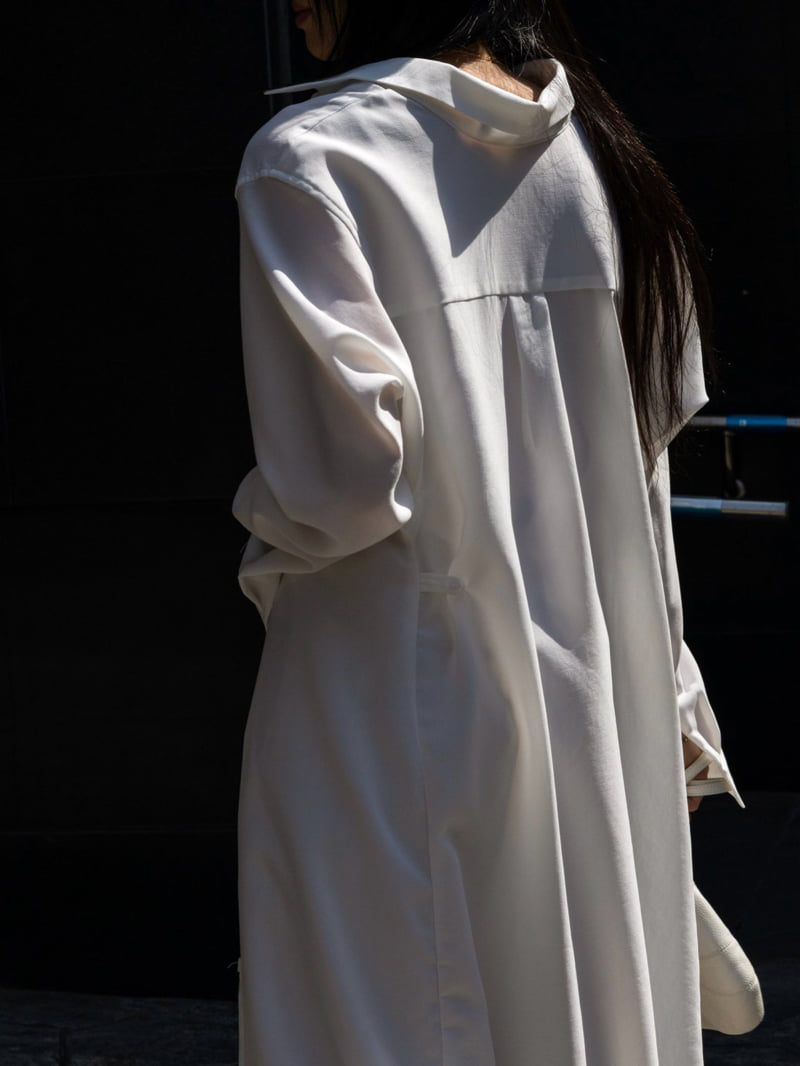 Inssense - Korean Women Fashion - #momslook - Summer Maxi Long Shirt Jacket One-piece - 12