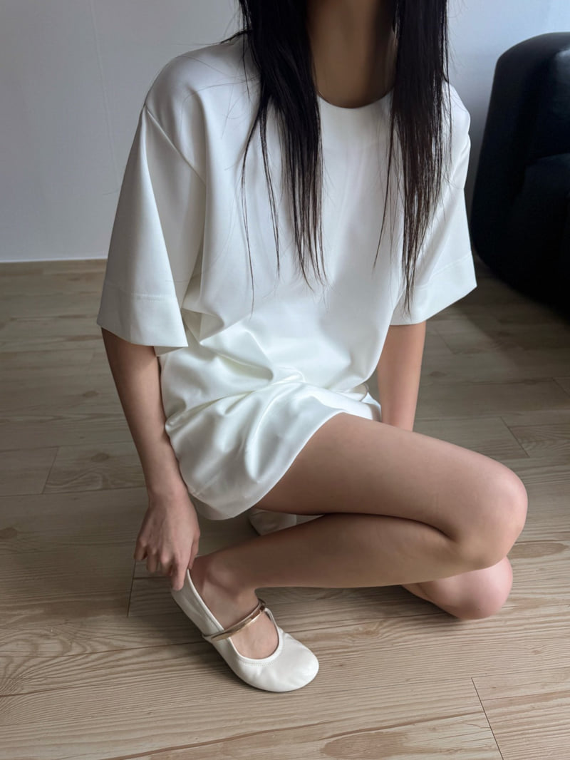 Inssense - Korean Women Fashion - #momslook - Oversized Ponte Jersey Top - 2