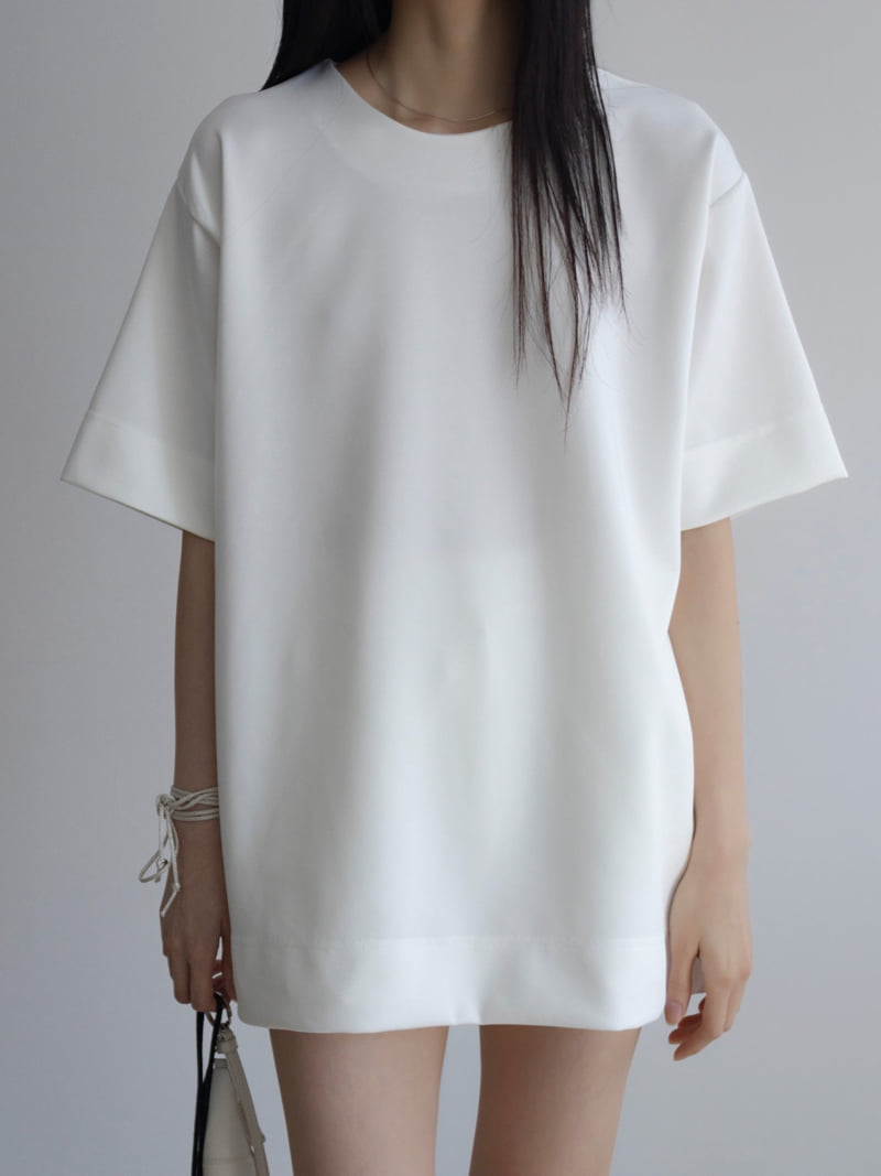 Inssense - Korean Women Fashion - #womensfashion - Oversized Ponte Jersey Top - 4