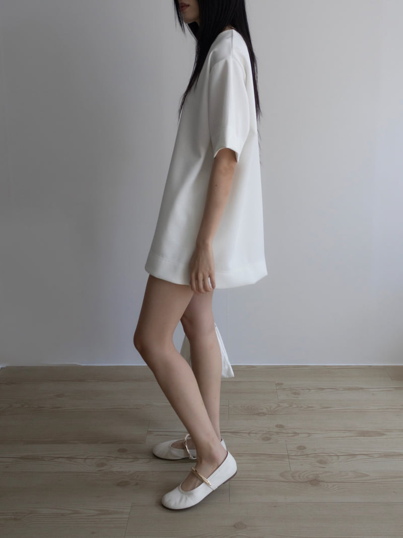Inssense - Korean Women Fashion - #momslook - Oversized Ponte Jersey Top - 6