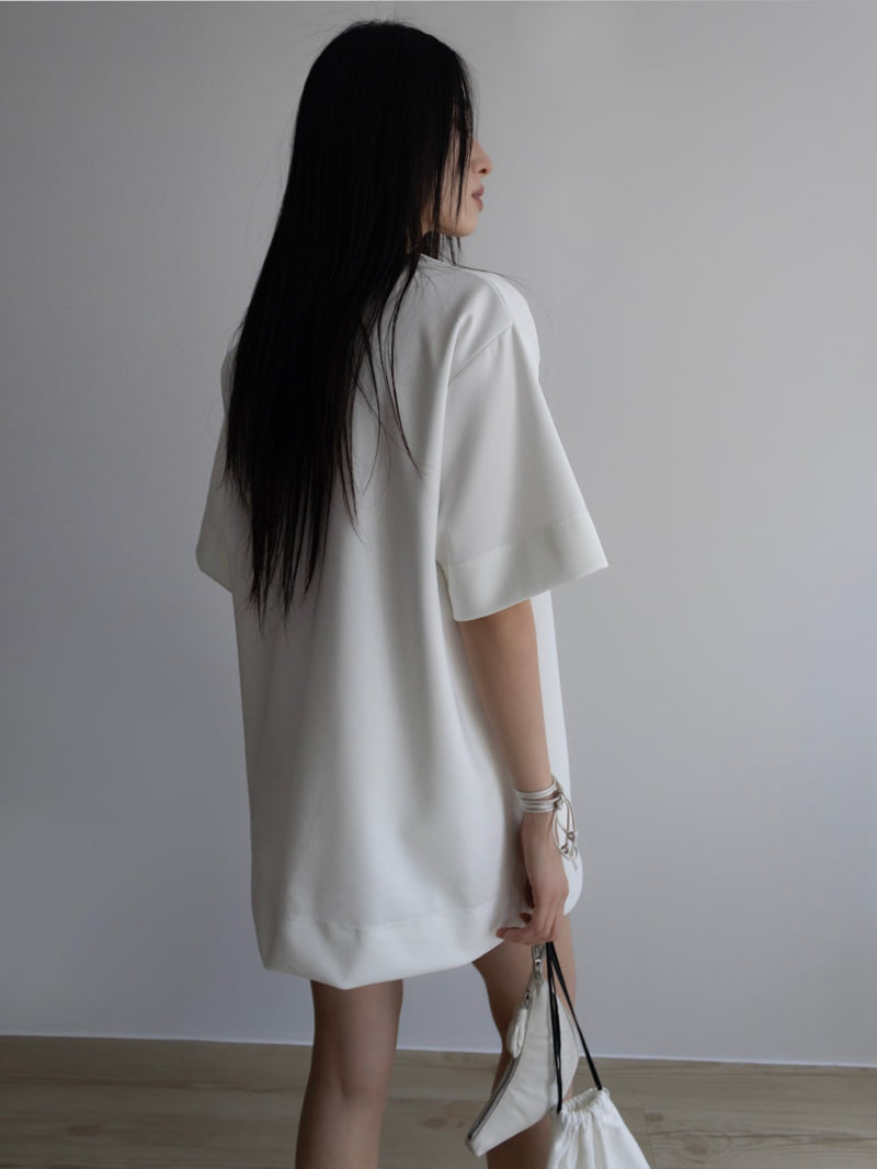 Inssense - Korean Women Fashion - #momslook - Oversized Ponte Jersey Top - 7