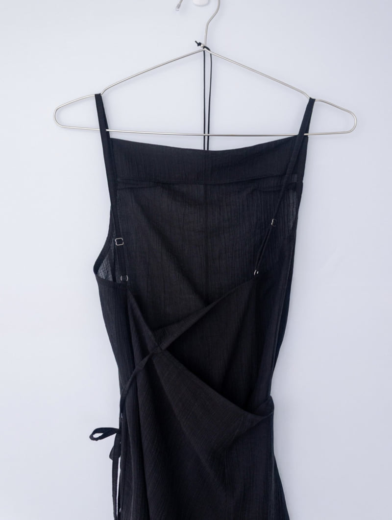 Inssense - Korean Women Fashion - #pursuepretty - Crinkle Asymmetric Wrap Mini One-piece - 2