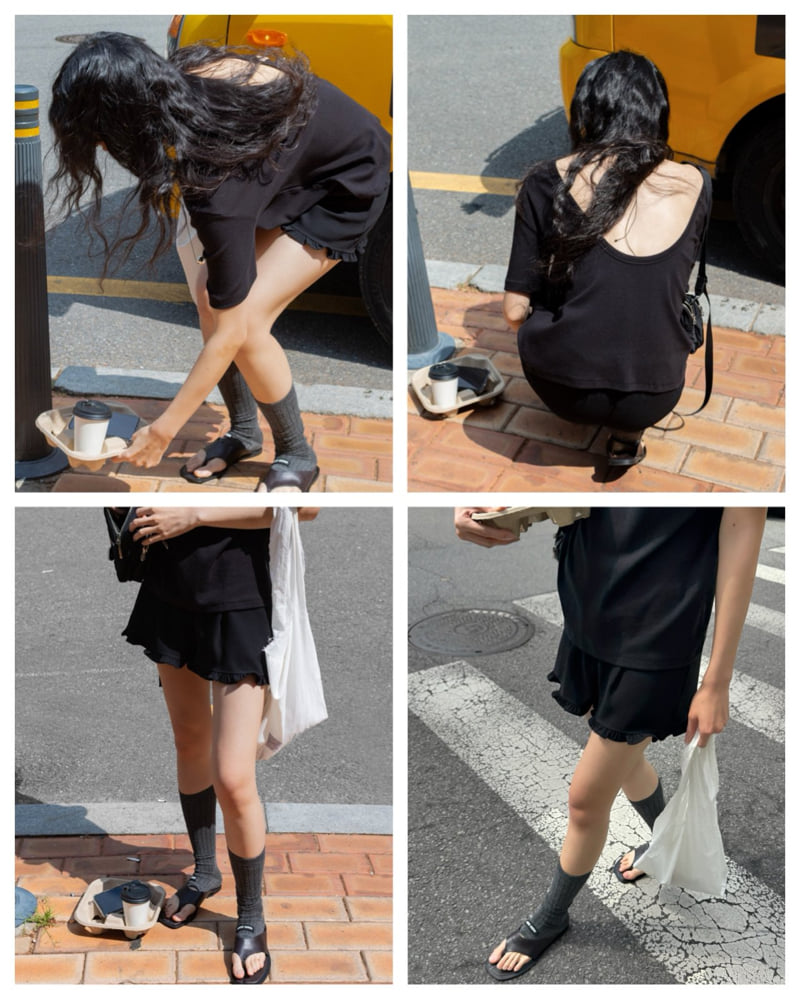 Inssense - Korean Women Fashion - #shopsmall - Cotton Modal Loose Fit Backless Tee - 10