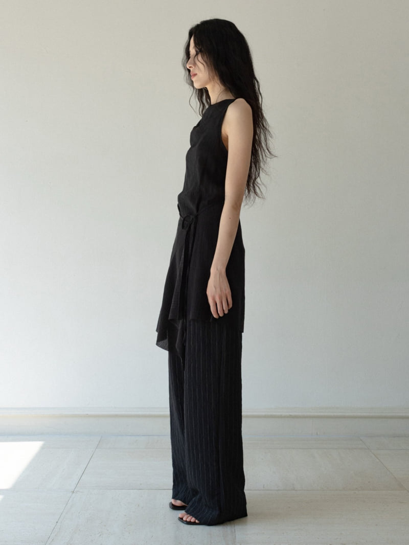 Inssense - Korean Women Fashion - #thatsdarling - Crinkle Asymmetric Wrap Mini One-piece - 6