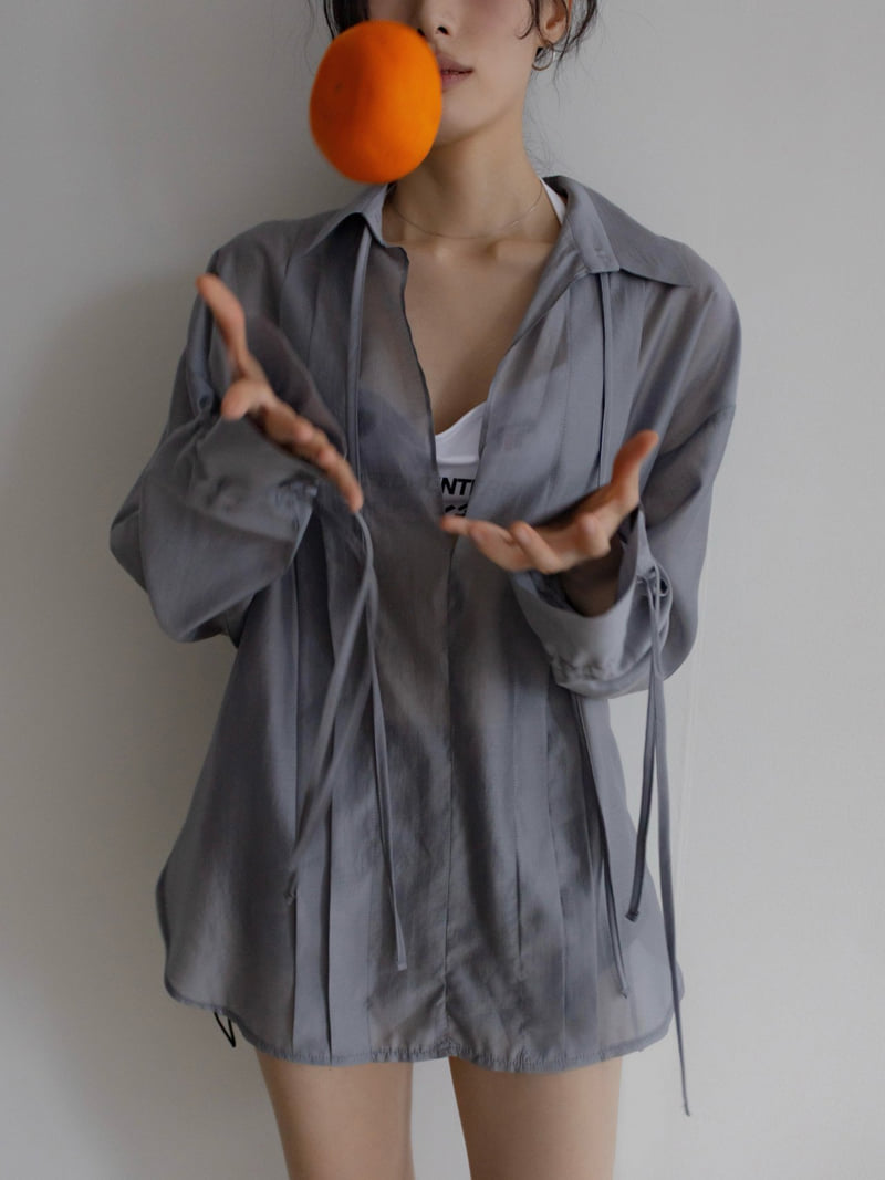 Inssense - Korean Women Fashion - #thelittlethings - Sheer Glow Tie Blouse - 9