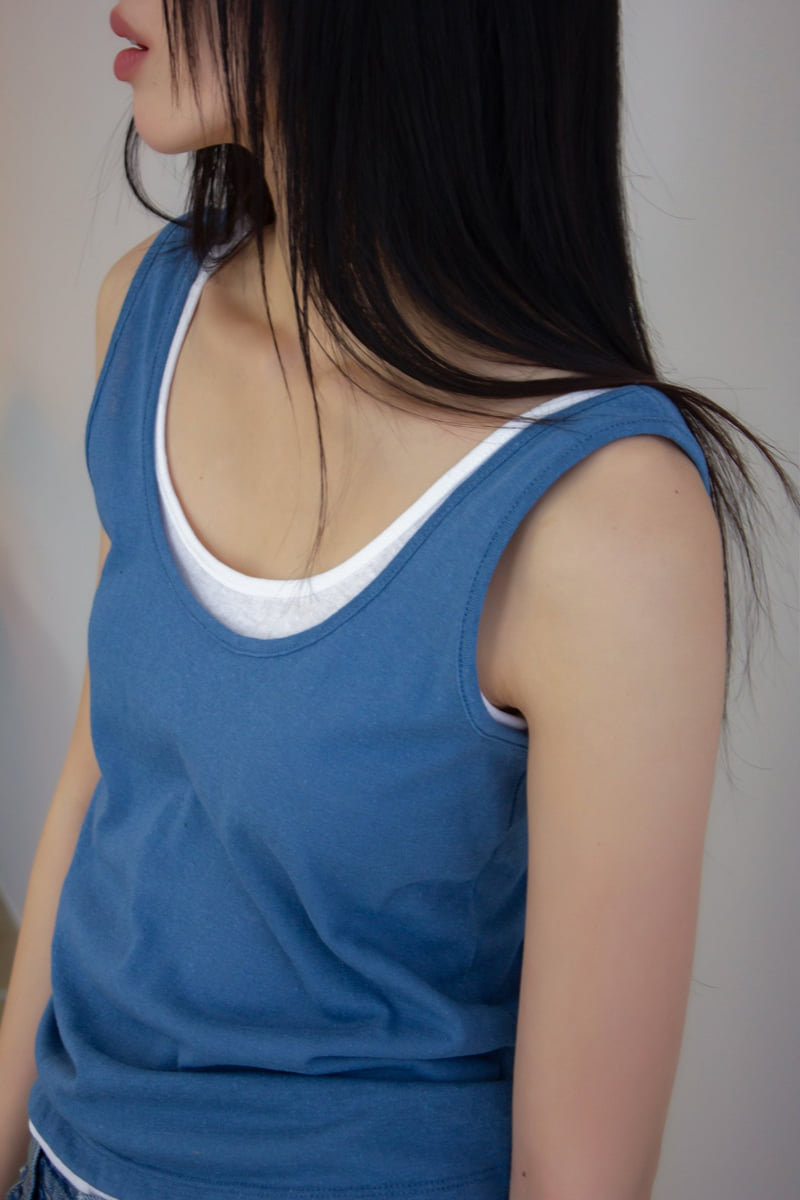 Inssense - Korean Women Fashion - #womensfashion - Loose Fit Linen U-Neck Sleeveless - 10