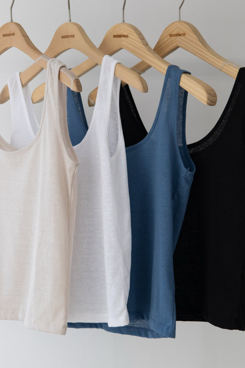 Inssense - Korean Women Fashion - #womensfashion - Loose Fit Linen U-Neck Sleeveless - 2