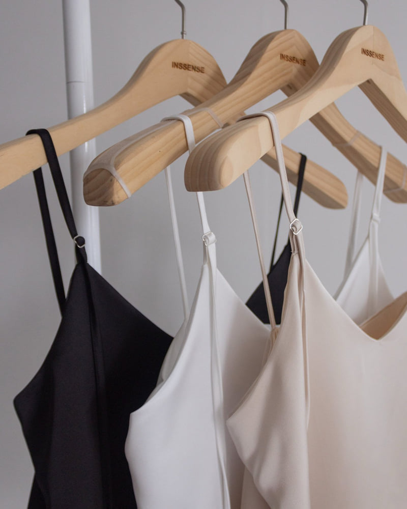 Inssense - Korean Women Fashion - #womensfashion - Silky Strap Fabric Layered Sleeveless Blouse - 2