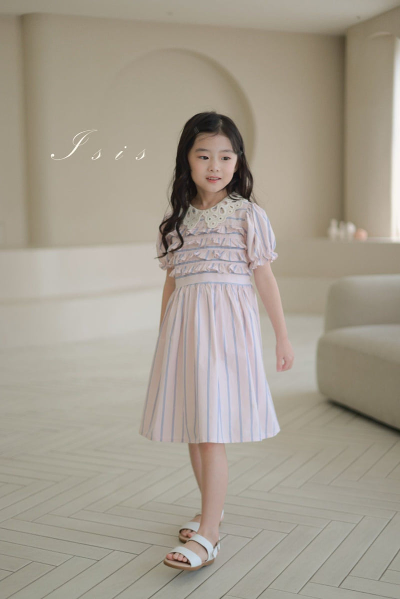 Isis - Korean Children Fashion - #childofig - Adeline Collar Dress - 4