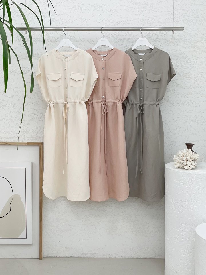 J dew - Korean Women Fashion - #momslook - Linen Verona Short Sleeve One-piece