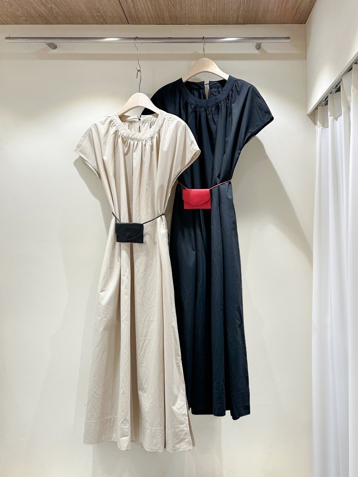 J dew - Korean Women Fashion - #momslook - Pocket Belt Shirring One-piece