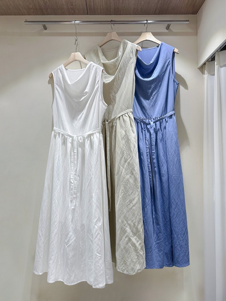 J dew - Korean Women Fashion - #momslook - Cowl Long One-piece