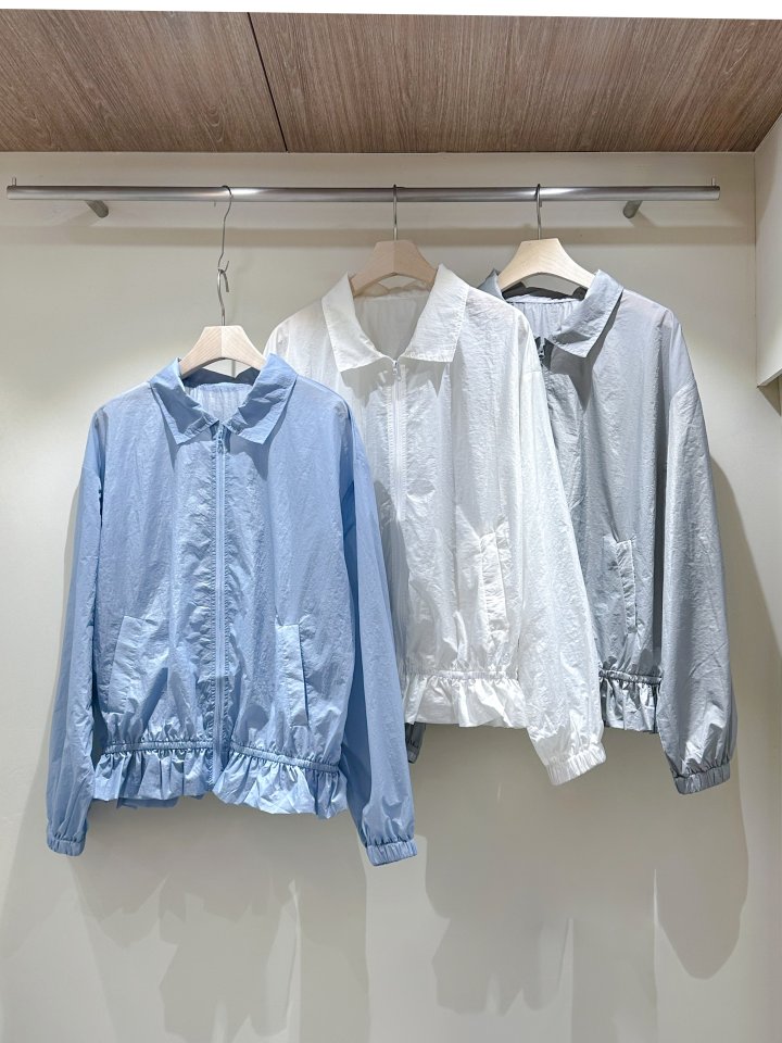 J dew - Korean Women Fashion - #thatsdarling - Ruffle Windbreaker Jacket