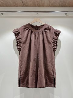 J dew - Korean Women Fashion - #vintageinspired - Linen Ruffle Sleeveless Blouse - 3