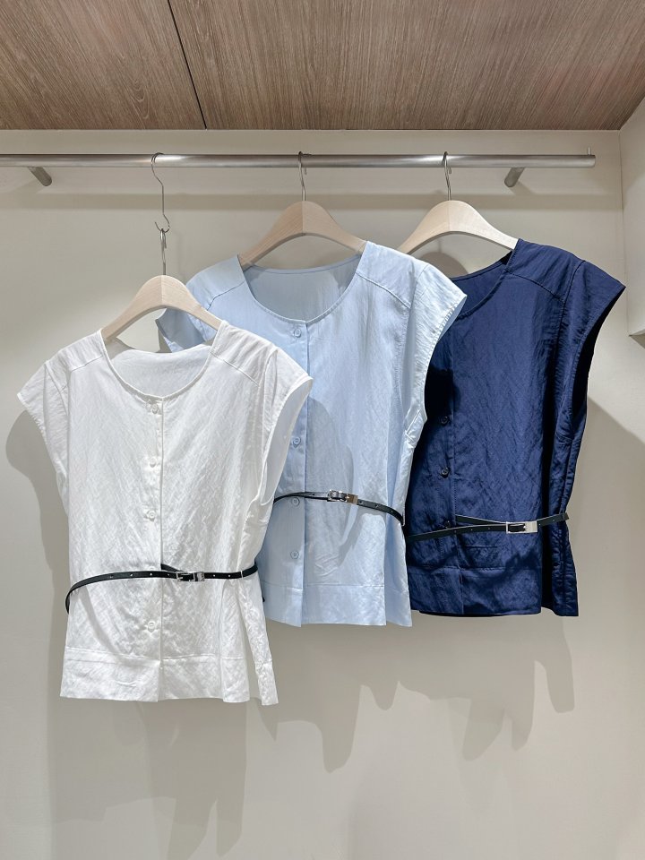 J dew - Korean Women Fashion - #womensfashion - Belted Blouse