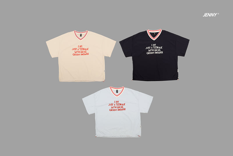 Jenny Basic - Korean Children Fashion - #childofig - I Am V-neck Tee - 10