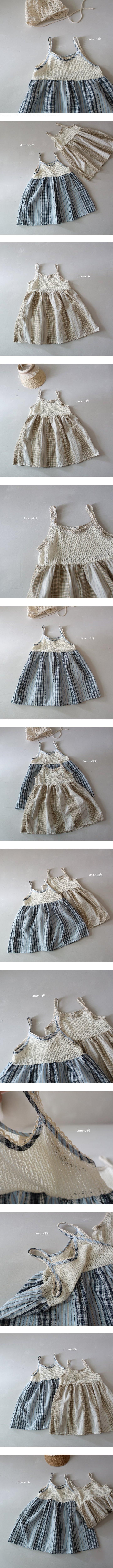 Jm Snail - Korean Children Fashion - #designkidswear - Polari Check Sleeveless One-piece