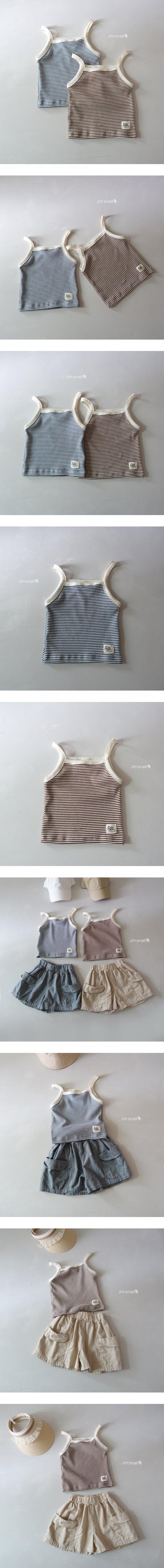 Jm Snail - Korean Children Fashion - #kidzfashiontrend - Bear Stripe Sleeveless