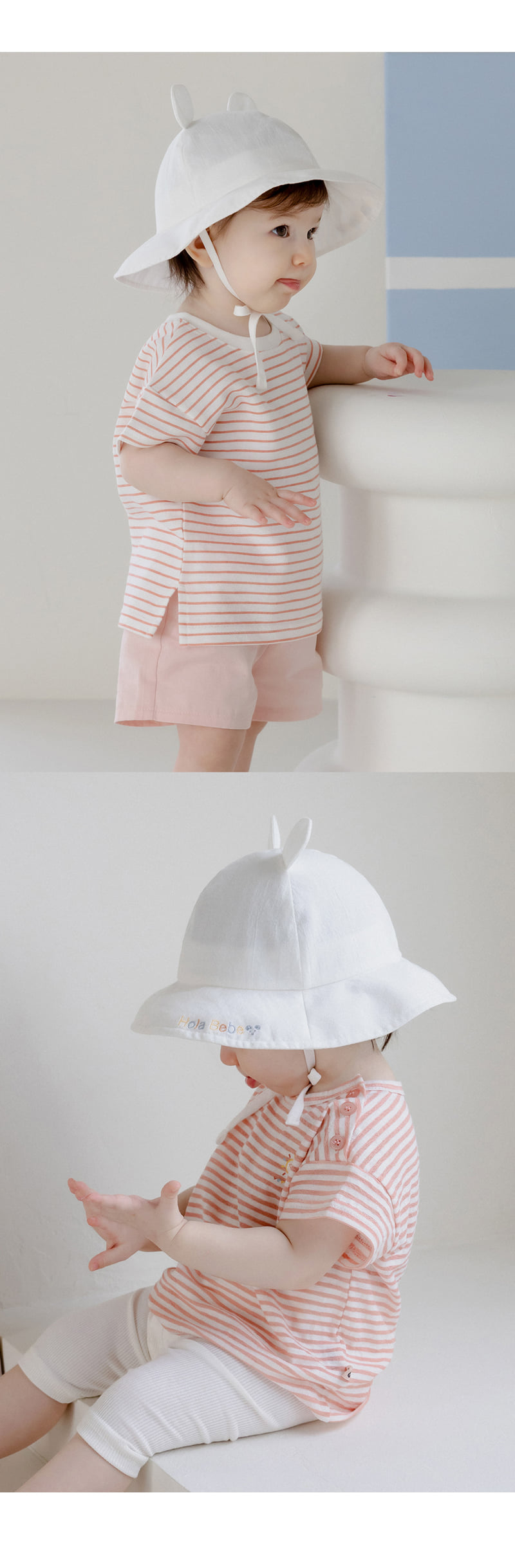 Kids Clara - Korean Baby Fashion - #onlinebabyshop - Babyboo Baby Sun Hat - 4