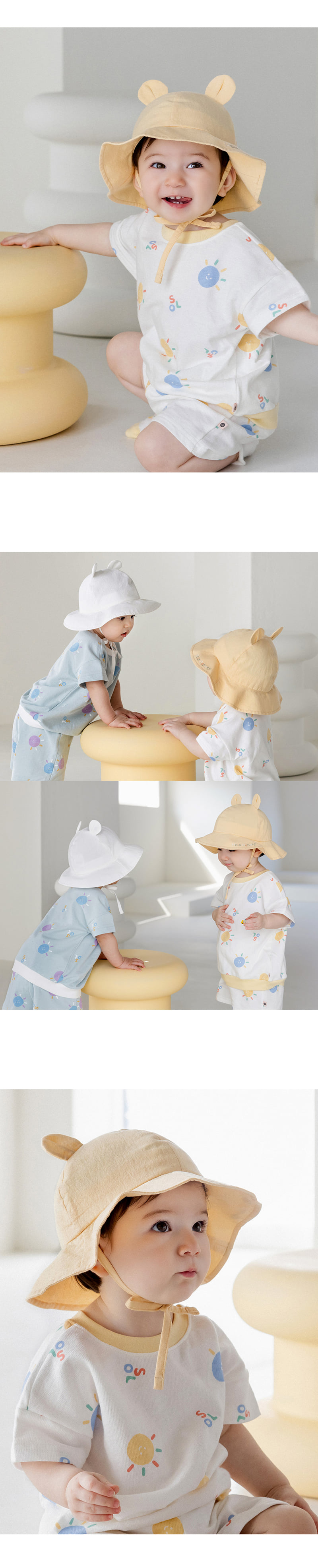 Kids Clara - Korean Baby Fashion - #onlinebabyboutique - Babyboo Baby Sun Hat - 2