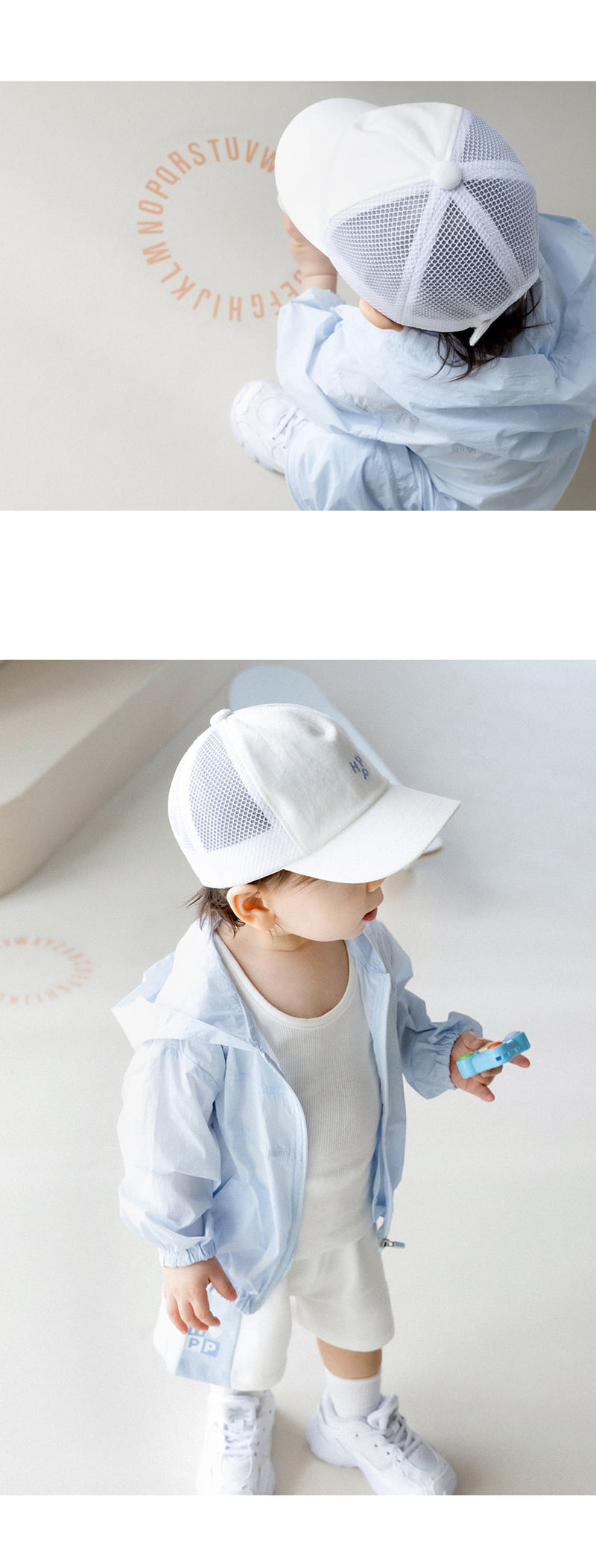 Kids Clara - Korean Baby Fashion - #onlinebabyboutique - HPP Half Mesh Baby Cap - 4