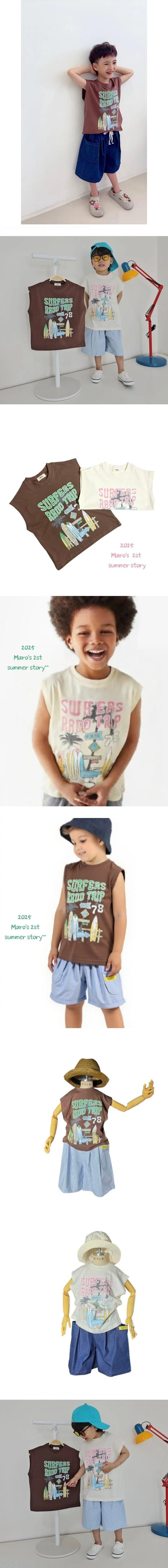 Maro - Korean Children Fashion - #discoveringself - Surfboard Sleeveless